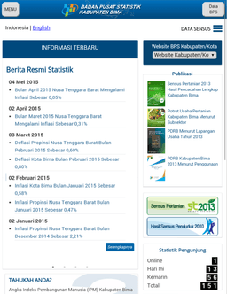 Statistic of Lombok Utara Regency has released new look of website